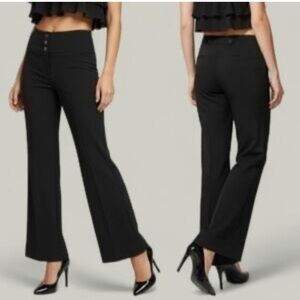 CACHE Black Satin Dress Pants Mid Rise Flare Leg Size 6 EUC $120 KL